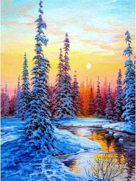 NORIMPEX Diamantna slika Reka pozimi 30x40cm