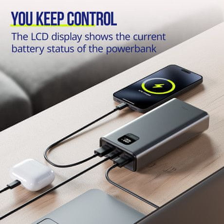 Nadzorujte raven baterije z LCD zaslonom