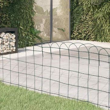 Vidaxl vidaXL Vrtna obroba iz prašno barvanega železa 25 x 0,65 m