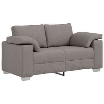 Vidaxl Dvosobni kavč Taupe 160 cm blago