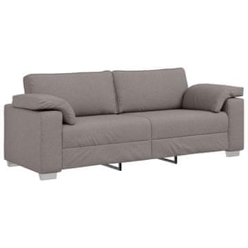 Vidaxl 3-sedežna sedežna Taupe 220 cm blago