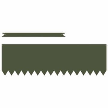 Vidaxl Robovi trave 50 pcs Oljčno zelena 100 x 0,05 x 20 cm Medenina