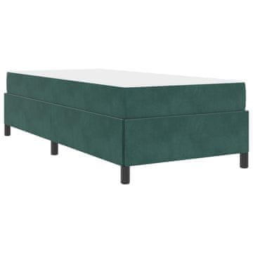 Vidaxl Konstrukcija postelje Temno zelena 90 x 200 cm blago