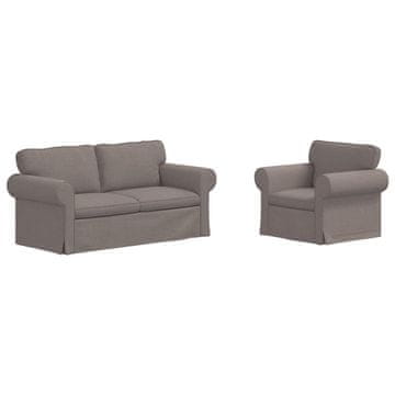 Vidaxl Kavčna garnitura 2 pcs Taupe 175 x 82 x 80 cm blago