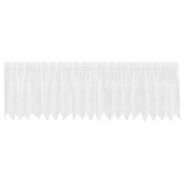 Vidaxl Čipkasta Zavesa z zavesami Bela 120 x 500 cm Poliester