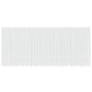 Vidaxl Čipkasta Zavesa z zavesami Bela 245 x 900 cm Poliester