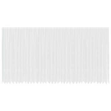 Vidaxl Čipkasta Zavesa z zavesami Bela 300 x 900 cm Poliester