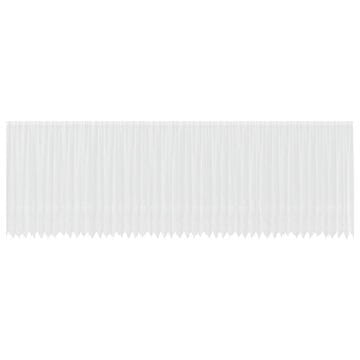 Vidaxl Čipkasta Zavesa z zavesami Bela 245 x 1200 cm Poliester