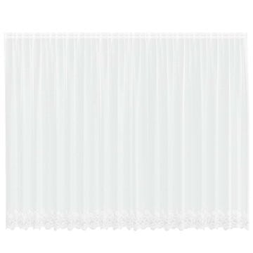 Vidaxl Čipkasta Zavesa z zavesami Bela 220 x 500 cm Poliester