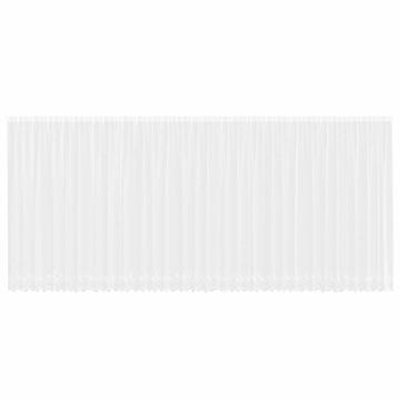 Vidaxl Čipkasta Zavesa z zavesami Bela 220 x 900 cm Poliester
