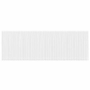 Vidaxl Čipkasta Zavesa z zavesami Bela 200 x 1200 cm Poliester
