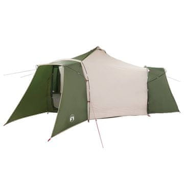 Vidaxl Tipi šotor s streho Zelena 492 x 492 x 275 cm tafeta