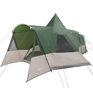 Vidaxl Teepee šotor za 8 oseb s streho Zelena 720 x 465 x 295 cm