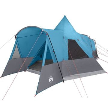 Vidaxl Teepee šotor za 8 oseb s streho Modra 720 x 465 x 295 cm