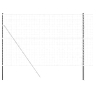 Vidaxl Steber ograje. 12 pcs Siva Jeklo s prašnim premazom