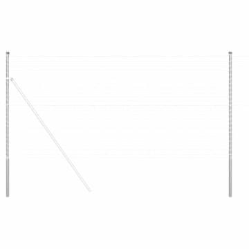 Vidaxl Steber ograje. 2 pcs srebrna Jeklo s prašnim premazom