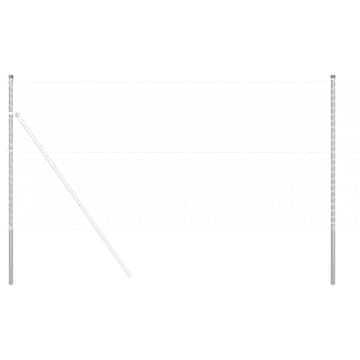 Vidaxl Steber ograje. 12 pcs srebrna Jeklo s prašnim premazom