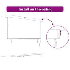 Vidaxl Rolo Črtasto Rumena in modra 200 x 250 cm Tkanina in aluminij