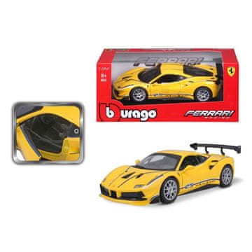 Burago B - Dirke, Ferrari 488 Challenge, rumena, 1:24