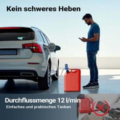 Wiltec 12V prenosna baterijska samosesalna črpalka za gorivo 12 L/min