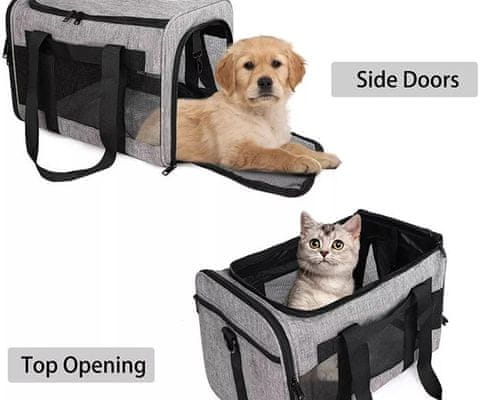 Pet Transport sivo-črna torba za živali