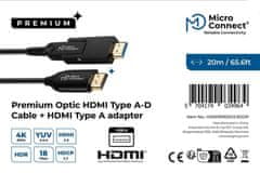MicroConnect High Speed Optic HDMI 2.0 A-D Kabel 20m Premium optični, aktiven