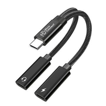 MicroConnect Adapter USB-C - USB-C PD in USB-C F Premium, Črn 13cm