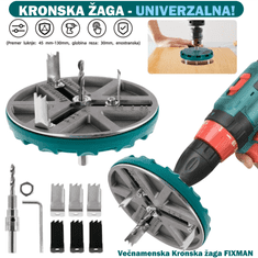 FIXMAN Kronska Žaga Fixman – Nastavljiva Žaga za Vrtanje (Les, Gips, Plastika)