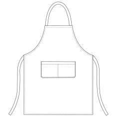 Egochef Kuhinjski predpasnik / 90x70cm / črn / 2kos