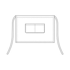 Egochef Barmanski predpasnik / 40x70cm / siv mix / 2kos