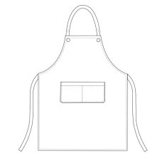 Egochef Kuhinjski predpasnik / 90x70cm / jeans / 2kos