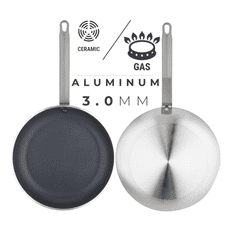 Wok aluminij / 24cm / 3mm / Non-Stick / 2,54L