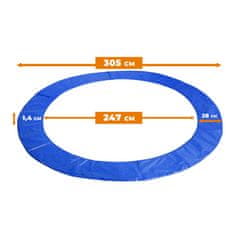 Aga Pokrivalo za vzmeti za trampolin 305 cm Modra