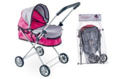 Teddies Voziček za lutke globokega zložljivega 43x34x65 cm