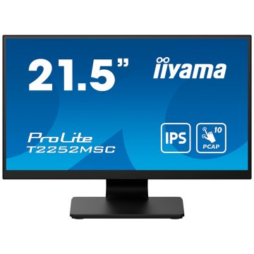 iiyama Monitor touch 54,6 cm (21,5) T2252MSC-B2AG 1920x1080 POS IPS 5ms HDMI DisplayPort 2xUSB3.2 Zvočniki 7H ProLite interaktivni monitor