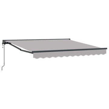Vidaxl Okvir tende Svetlo siva 300 x 250 cm Poliester s PU premazom