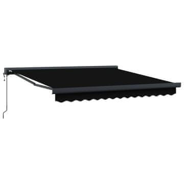 Vidaxl Senčnik Črna 300 x 250 x 165 cm Poliester in aluminij