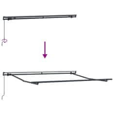 Vidaxl Ročna tenda 5 x 3 m Peščena 100% poliester