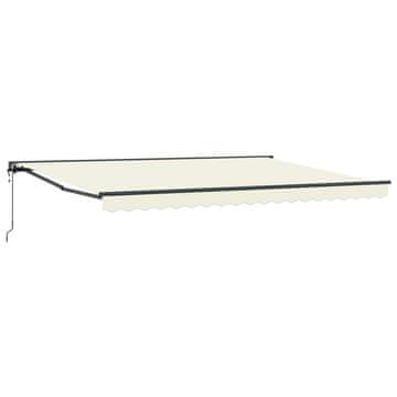 Vidaxl Električni zložljiv senčnik Kremasta in antracitna 4 x 2 m