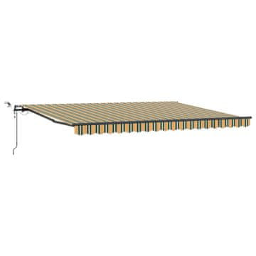Vidaxl Tkanina za senčnik z Zelena in rumena 450 × 350 cm Poliester