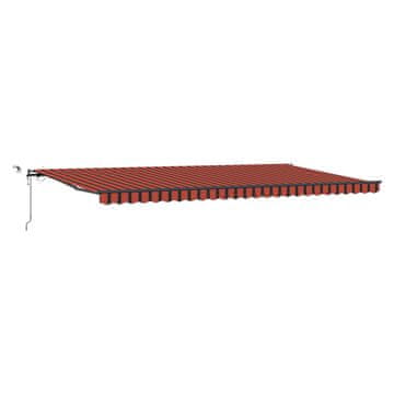 Vidaxl Tkanina za senčnik z oranžna in rjava 600 × 300 cm Poliester