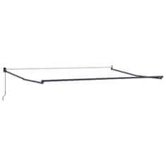 Vidaxl Vlečna tenda oranžna in rjava 350 x 250 cm Tkanina in aluminij