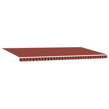 Vidaxl Retraktilna tenda oranžna in rjava 600 ×350 cm blago