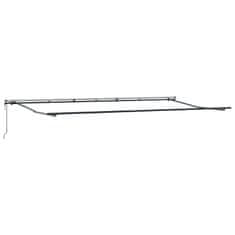 Vidaxl Vlečna tenda oranžna in rjava 600 × 300 cm Tkanina in aluminij