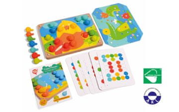 Lucy & Leo 324 Igralni set za mozaik in vezenje z vzorci in silikonskimi zatiči