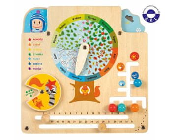 Lucy &amp; Leo 322 Naravoslovni koledar - lesena izobraževalna tabla