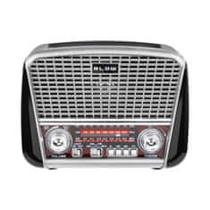 Blow Prenosni analogni radio AM/FM z Bluetoothom RA17, solarni, srebrne barve.