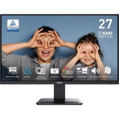 MSI Pro MP273U monitor, 68,5 cm (27), 4K UHD, IPS, 60Hz, 4ms, črn