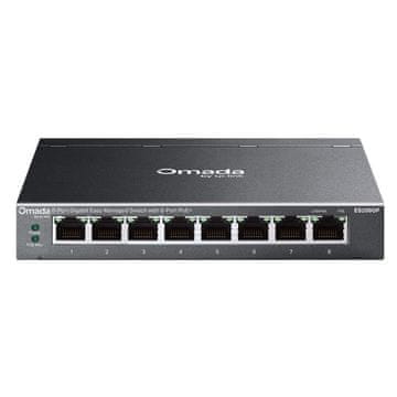 TP-Link Omada ES208GP mrežno stikalo, 8-portno, Gigabit 8xPoE+ (ES208GP)