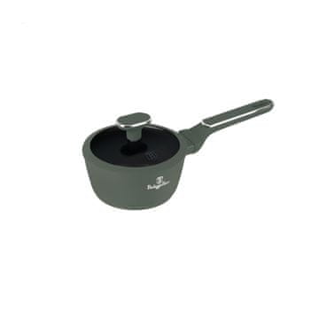 Kozarec s pokrovom s titanovo površino 16 cm Matte Green Collection BH-8155